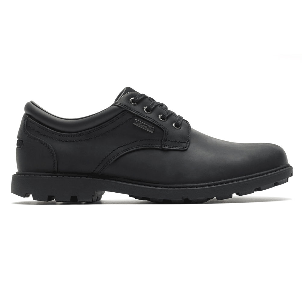 Rockport Singapore Mens Oxfords - Storm Surge Plain Toe Black - CB6470283